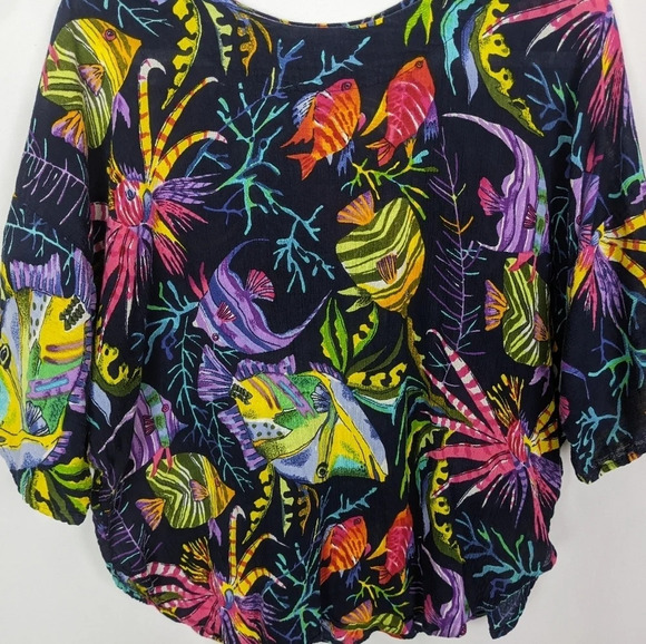 Vintage 1970 Adini Indian Cotton Gauze Bohemian Hippy Two Piece Set Skirt Top S - Picture 6 of 7